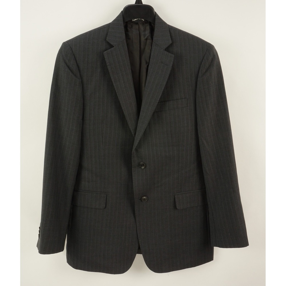 Ermenegildo Zegna Traveler Wool Silk Blazer 40R Gray Purple Stripe Lightweight